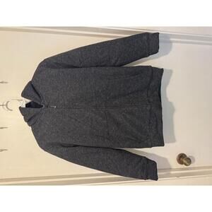 Boy's Gray Sherpa-Lined Zip-Up Hoodie Jacket Size XXL